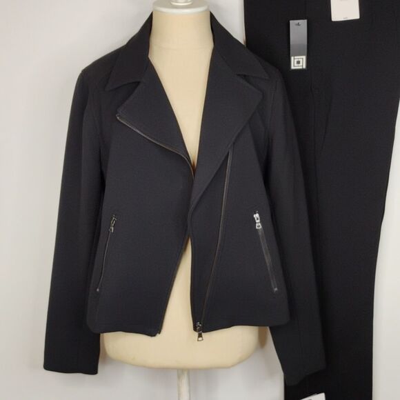Liz Claiborne Black Zippered Jacket and Pants Set size LP NWT - Picture 6 of 13